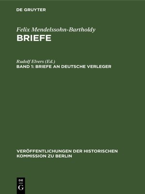 cover image of Briefe an deutsche Verleger